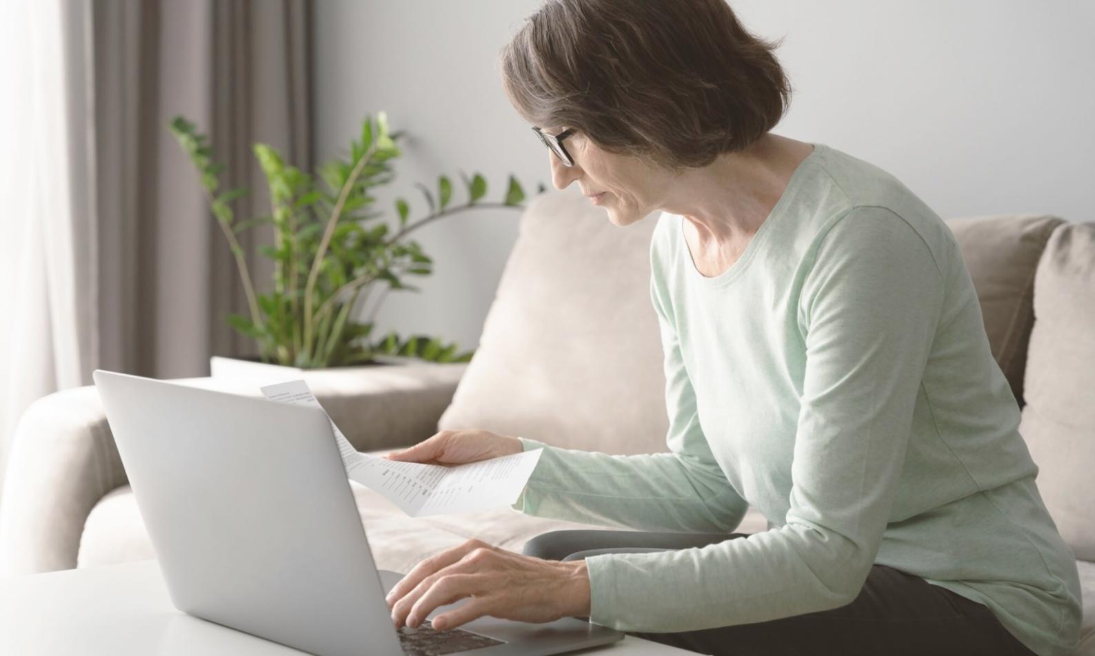 Financial analysis workspace with charts and data